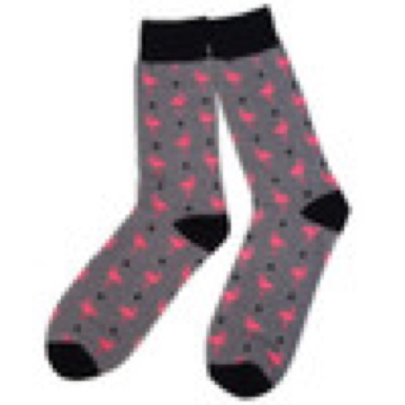 Crew Socks -Flamingo -GR/PK- NWT - Picture 5 of 5